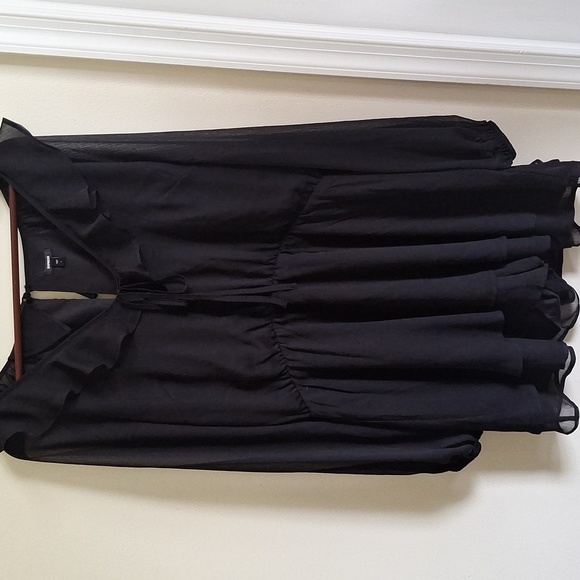 Express Ruffle Tie V-Neck Long Sleeve Romper Size Large - Picture 10 of 14